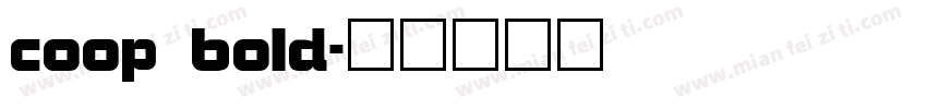 coop bold字体转换